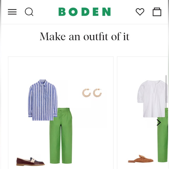 Boden Bloomsbury Cotton Pants Paradise Green Wide-Leg Pleated Fitzrovia Trousers - Picture 14 of 15